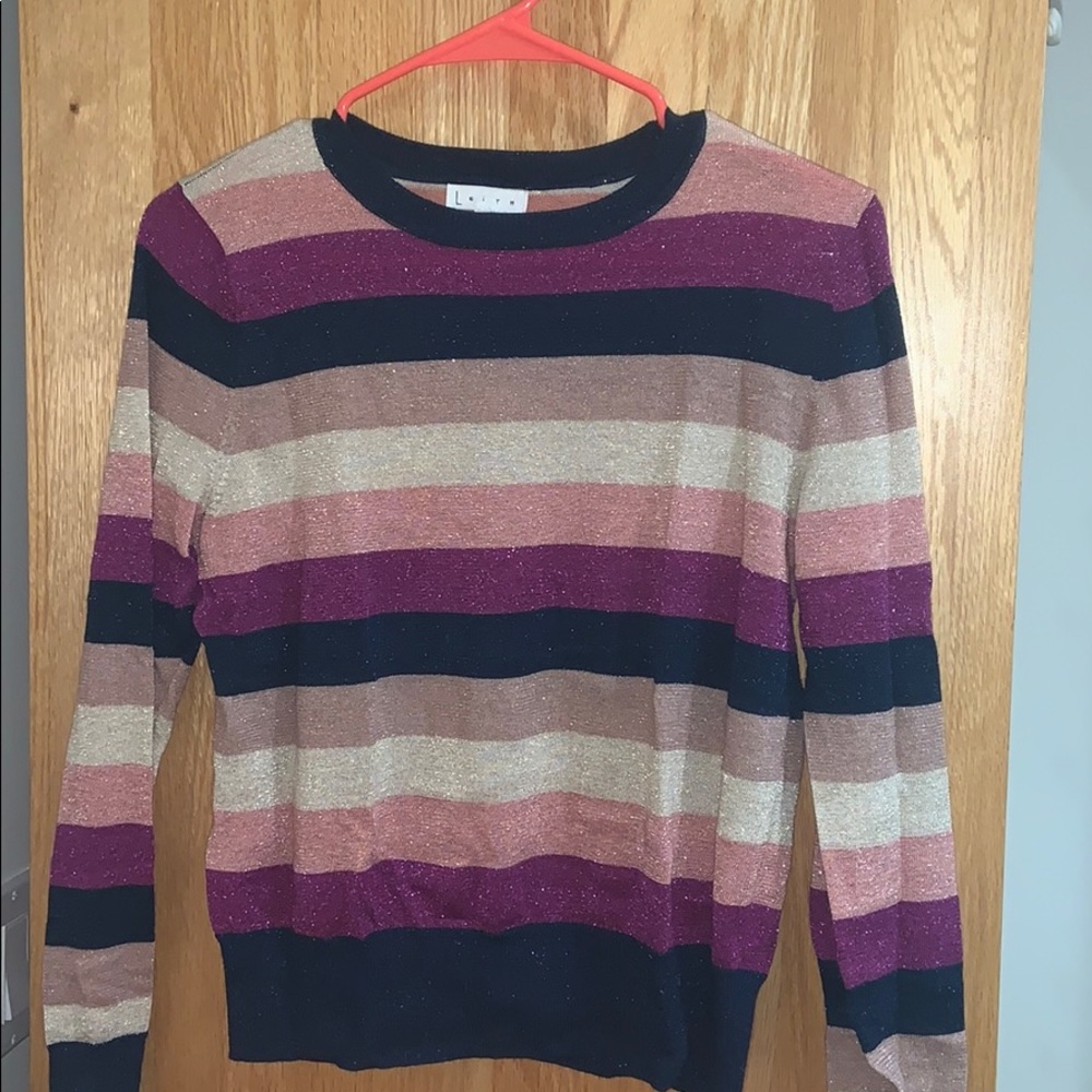 Nordstrom Metallic Striped Sweater